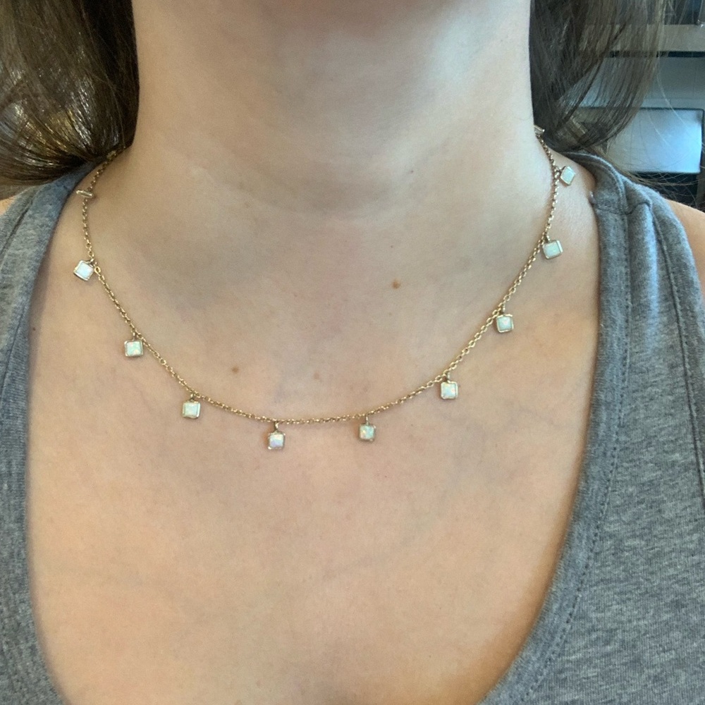 Opal and Gold Choker Style Necklace